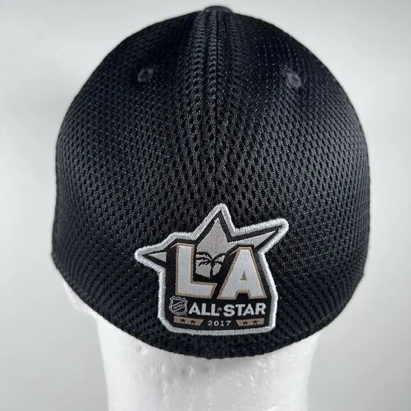 Reebok NHL Hockey 2017 All-Star Game Los Angeles Black S/M Fitted Hat Cap - Picture 3 of 8